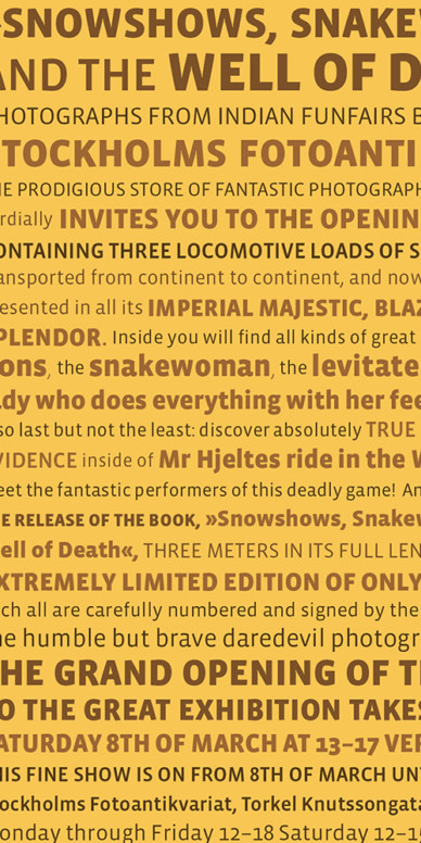 Snowshows, Snakewomen and the Well of Death